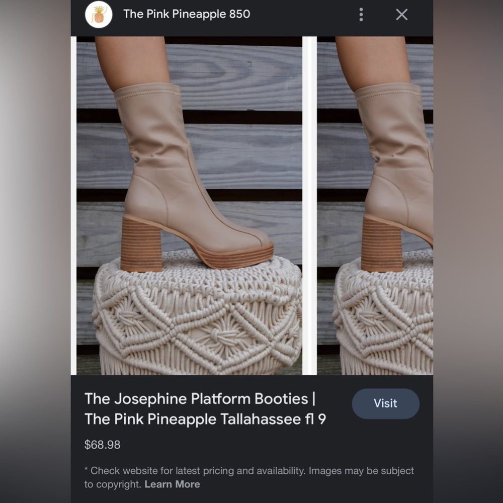 Platform taupe ankle booties size 8